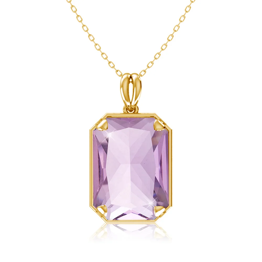 

Szjinao gold Pendan Necklace For Women Christmas present Fine viking Birthstone Aquamarine silver 925 jewelry