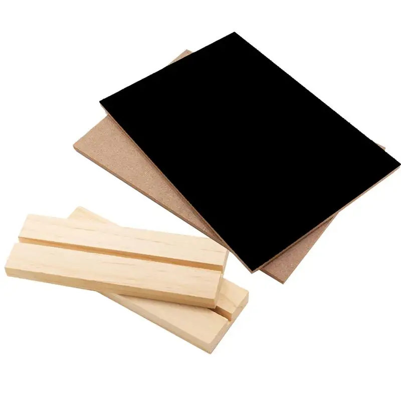 Chalkboard Sign Single-Sided Erasable Message Board Blackboard Desktop Decor Sign Small Blackboard with Bases for DIY Decoration