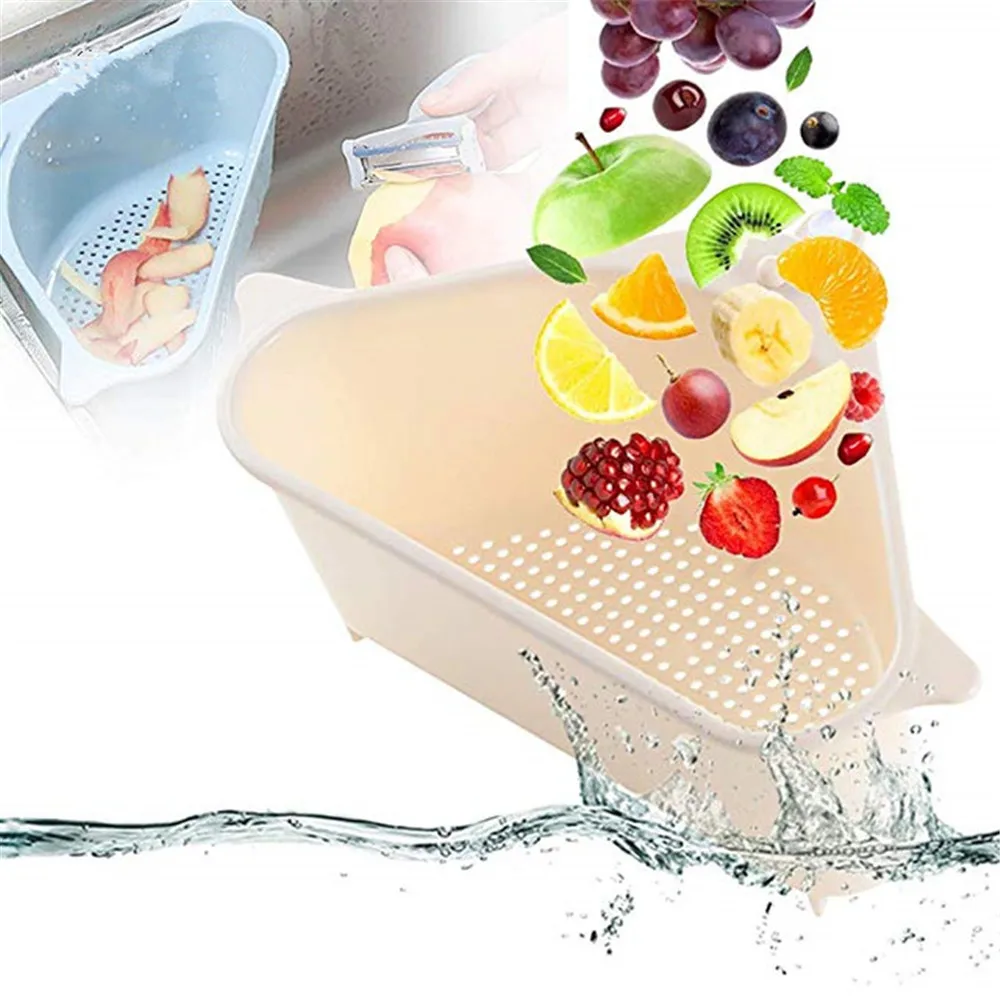 Кухонная треугольная раковина фильтр для слива овощей корзина фруктового