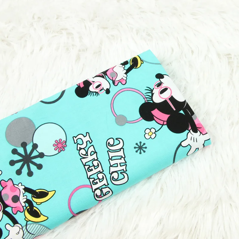 

half meter plain cotton fabric with Northern Europe cartoon print garment dress sewing tissue 100% cotton B523