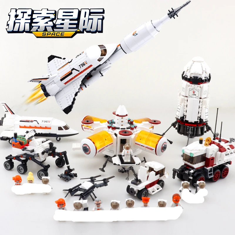 Новый SLUBAN Aeroespacial серии Universe Moonfall Rocket космическая станция наборы строительные