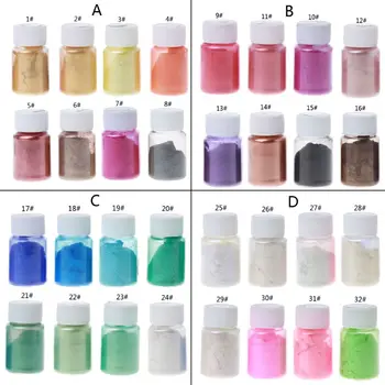 

8 Colors 10g Resin Colorant Powder Mica Pearlescent Pigments Kit Resin Dye Epoxy Resin DIY Color Toning Jewelry Making