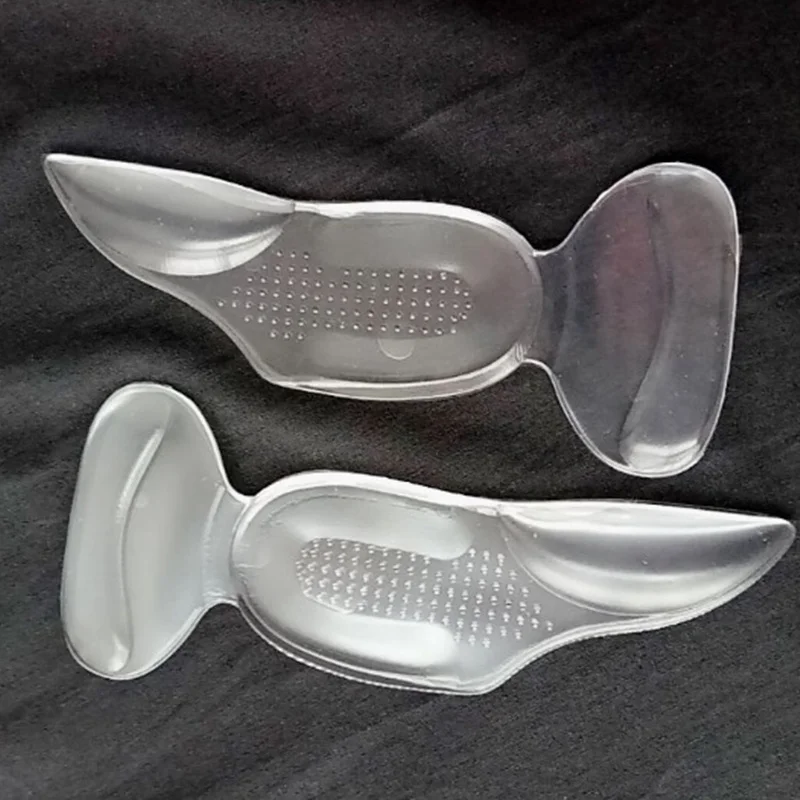 1 Pair Transparent Silicone High Heel Shoe Cushion Arch Support Pain Relief Soft Shoe Inserts Foot Care Insole