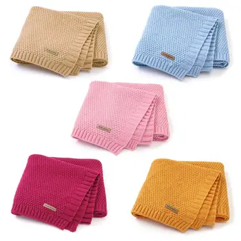 

Baby Blanket Knitted Newborn Swaddle Wrap Blankets Toddler Infant Bedding Quilt QX2D