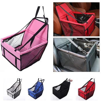 

Waterproof Basket Safety Travelling Carrier Kennel Mesh Hanging Bags Dog Seat Bag Basket Folding Pet Dog Car Carrier Seat Bag