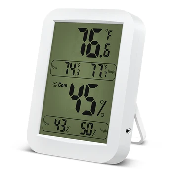 

Indoor Digital Temperature Humidity Meters Healthy Weather Station Room Thermometer Temperature Humidity Monitor 4.4" Screen
