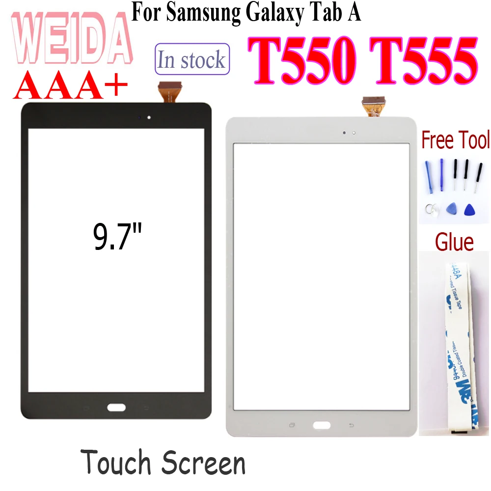 WEIDA-pantalla táctil LCD de 9,7 para Samsung Galaxy Tab A 9,7, SM-T550, T550, T551, T555, herramienta gratuita