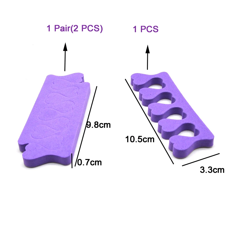 100 PCS/LOT Professional Nail Art Toes Separators Fingers Foots Divider Sponge Soft Gel UV Beauty Tools Polish Manicure Pedicure nail art tools toe separators toe spreader finger toe separator