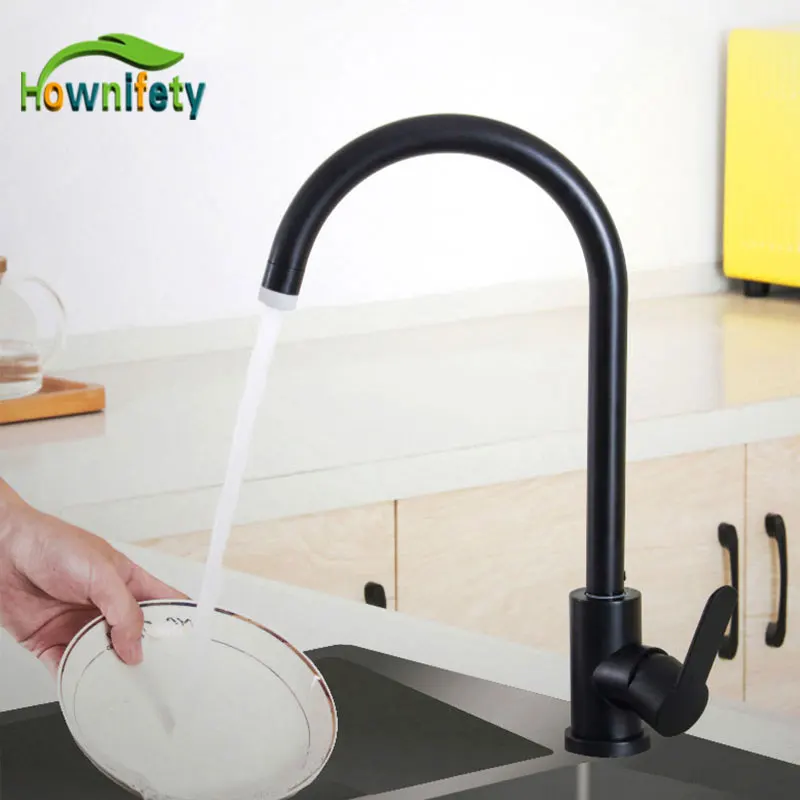 Matte Black Chrome Kitchen Faucet Spary Stream Modes 360 Degree Kitchen Faucet Spary Stream Modes