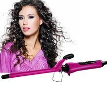 Профессиональный унисекс вращающийся зажим для завивки волос керамическая глубокая волна палочка щипцы для завивки волос салонный светодиодный цифровой ультратонкий инструмент для укладки