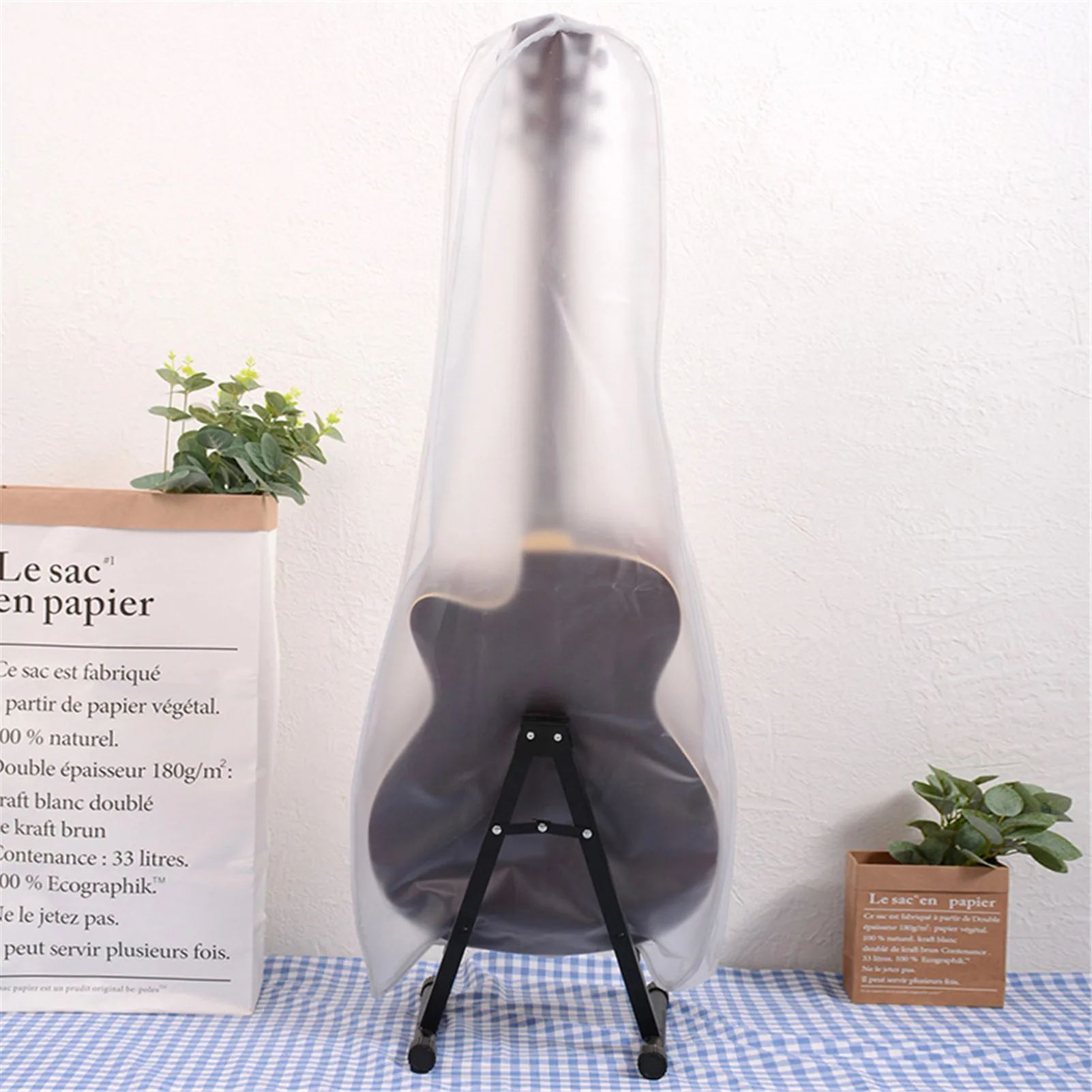 

Чехол для гитары Прозрачный матовый чехол для гитары моющийся Пыленепроницаемый Чехол для фольклорной электрогитары одежда для музыкальных инструментов