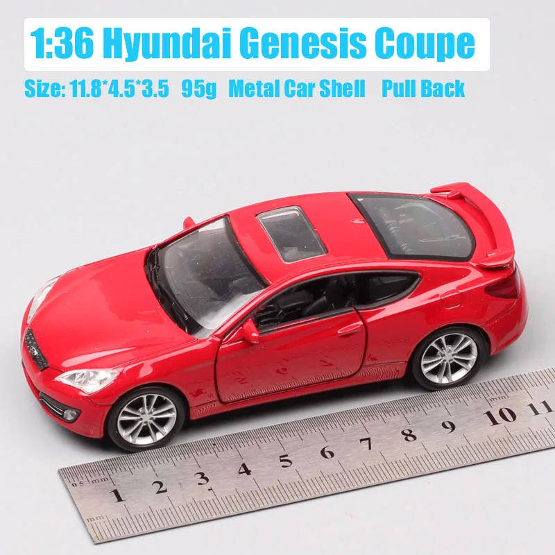 1:36 Scale mini Hyundai genesis coupe sport vehicles& diecast pull back Welly metal model car toy hobby of boys children gifts