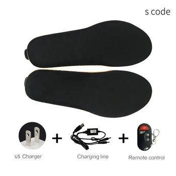 

Winter Electric Heated Hiking Washable Temperature Adjustable Ski Remote Control Outdoor Insoles Foot Warmer Solid Shoes Pad