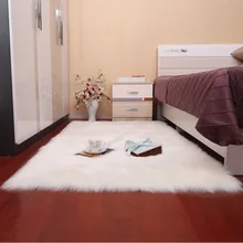 Шерстяной ковер коврики для детской прикроватной комнаты, спальни, имитация шерсти, ковер с плавающим окном, длинный коврик для волос, гостиная, оконная подушка