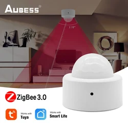 Aubess Zigbee 3.0 Tuya Mini Smart Human Motion Movement Body PIR Transducer Infrared Sensor Detector Smart Life Home Security
