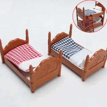 

DIY Miniature Dollhouse Fluctuation Bed Accessories Sets For Mini Doll House Miniatures Furniture Toys Gifts For Children
