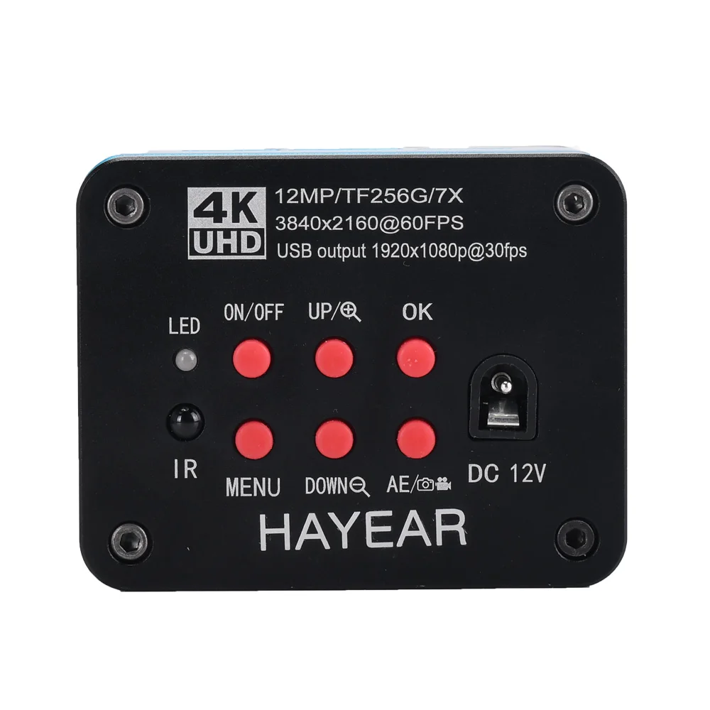 HAYEAR 4K UHD 工業用・顕微鏡カメラ 12MP HDMI/USB出力 HAYEAR 4K HDMI Microscope Camera Kit for Industry Lab PCB