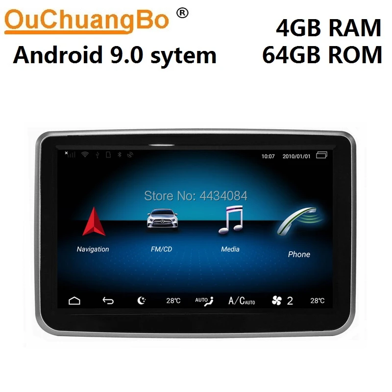 Автомобильный аудио gps Ouchuangbo для mercedes Benz B CLA GLA A G 2013 2015 BT 1080P android 9 0 4 + 64 8