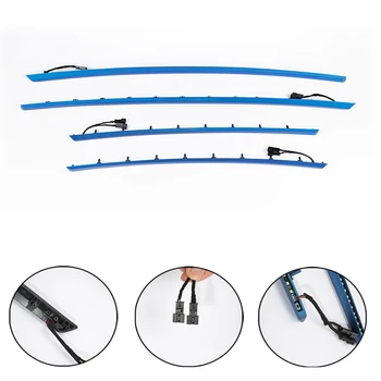 

Four Interior Doors Ambient Light Control Strips LED Atmosphere Lights For BMW 3 series F30 with Blue & Orange Colors