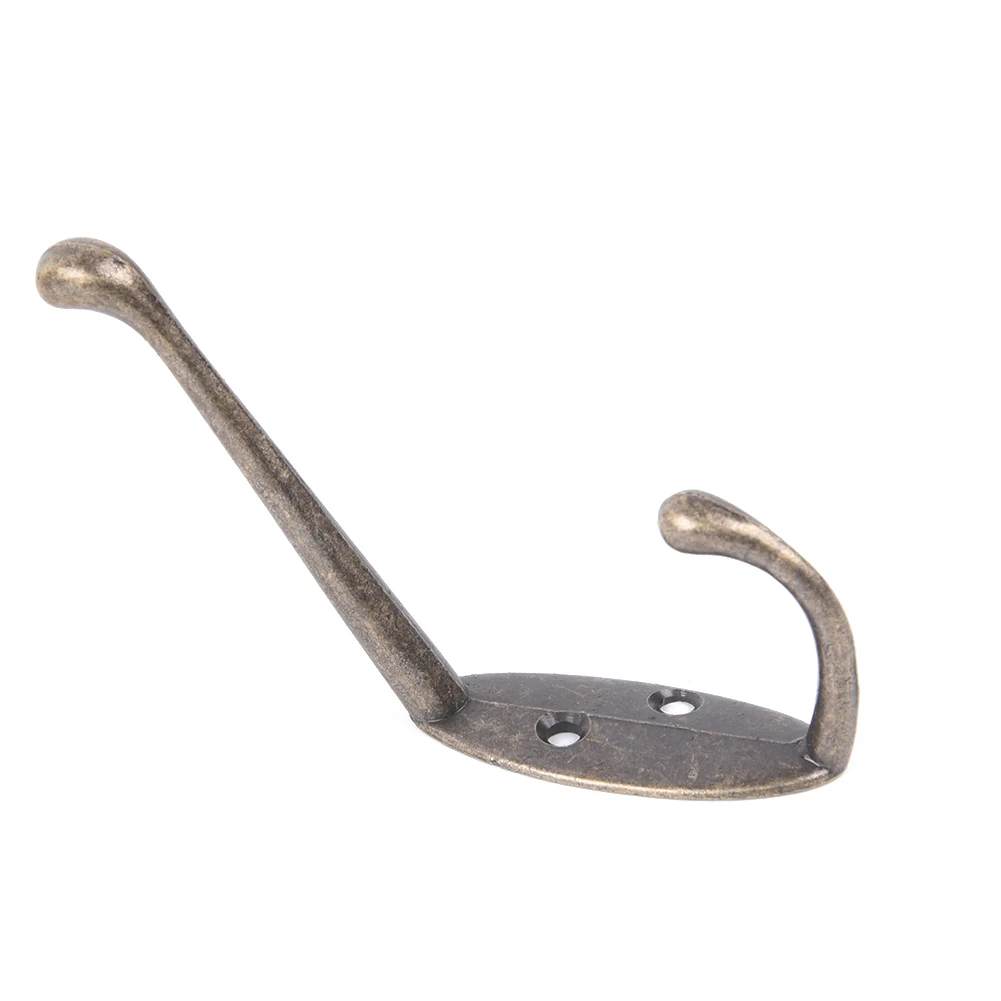 5 шт./компл. Ретро винтажный стиль двойной крючок для пальто вешалка двери шляпы