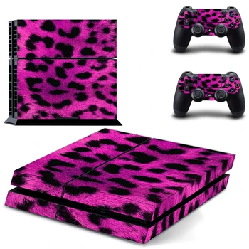 

Leopard Style Decal Skin Sticker for PS4 Playstation 4 Console Protection Film + 2Pcs Controllers Protective Cover DPTM2506