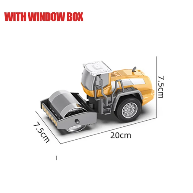 Classic Bulldozer Crane Excavator Trucks Vehicles Juguetes Carros Boy Alloy Engineering Truck Cars Toys for Kids Boys Xmas Gifts Road Roller