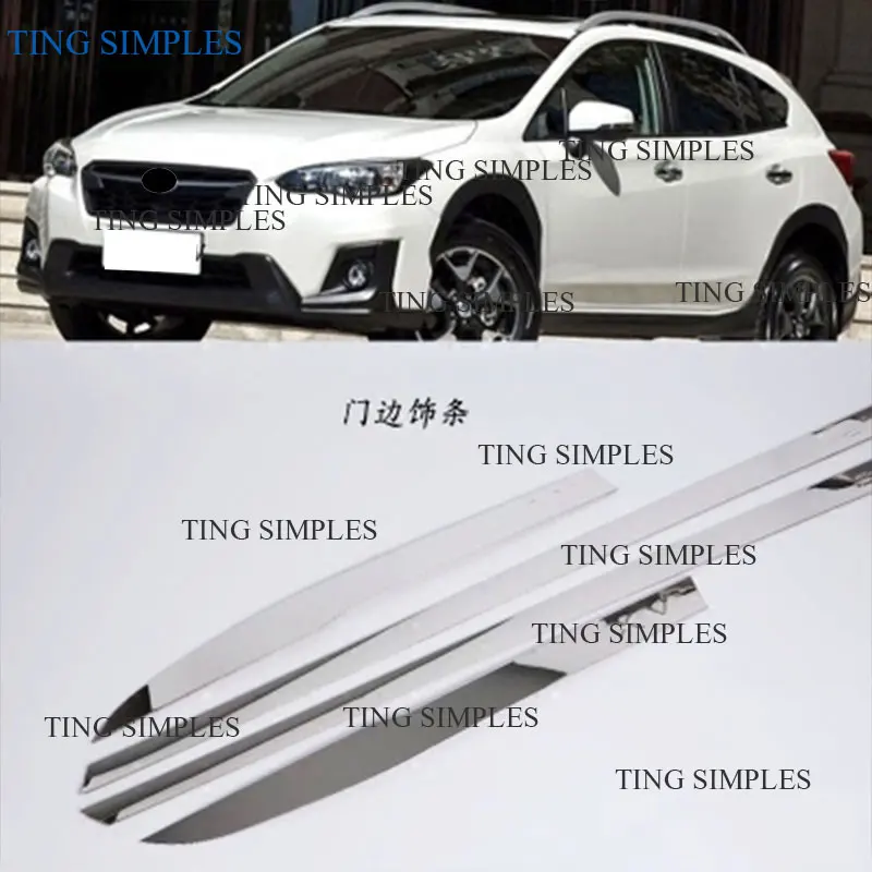 Car Styling Body Strip Per Subaru Xv Gt3 Gt7 2017 2018 2019 Porta In Acciaio Inox Modanatura Laterale Guarnizione Accessori