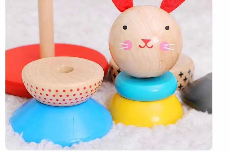 Brinquedos do Bebê Brinquedos de Madeira para Crianças Blocos de Construção Arco-íris Empilhador Criativo Montessori Brinquedo Educativo Crianças Presentes 10 Brinquedos e hobbies