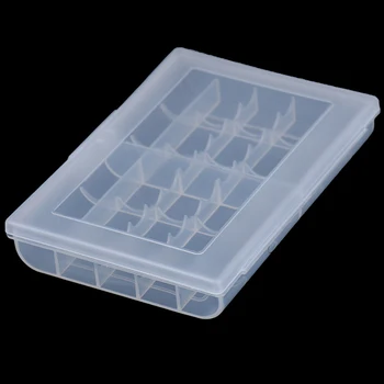 

1PCS Transparent Hard Plastic Case Battery Storage Case Holder Storage Battery Box