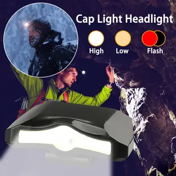 

COB Cap Light Clip Headlamp Portable Flashlight Miners Lamp for Camping Night Fishing Head Lamp Workshop Lighting for Sports
