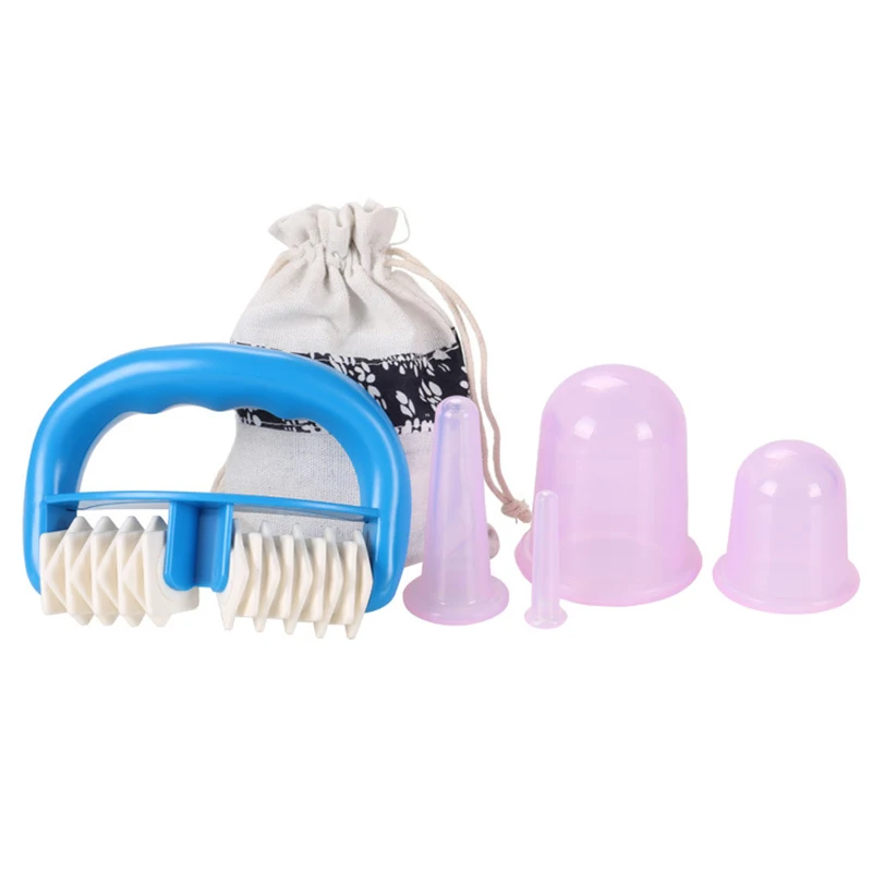 5 шт прозрачное устройство для массажа тела Sillicon вакуумное средство против целлюлита силиконовые чашки для массажа тела здоровье - Цвет: 5pcs Pink