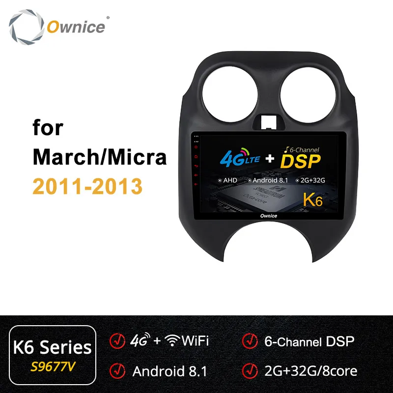 S9677 K5 Series Ownice K3 K5 K6 9 дюймов 4G Восьмиядерный автомобильный dvd-плеер для Nissan Mirca March K13 Renault Pulse Android 9,0 автомобильный Радио Мультимедиа gps - Цвет: S9677 K5 Series