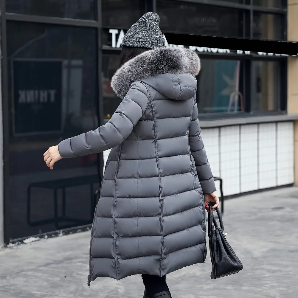 Womail длинная Парка женская зимняя куртка женская Женское пальто с капюшоном тонкая верхняя одежда хлопковая Парка женская