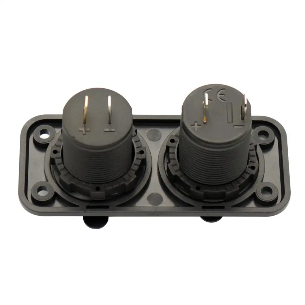 Car Motorcycle 12V-24V USB Charger Socket Panel for Boat / Marine / Mobile Phones, Red LED Lights