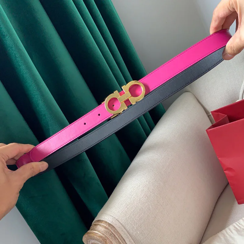 

2020 latest hot selling women's belt leather dress high-end luxury brand designer belt waist belt for dress ceinture femme 2.5cm