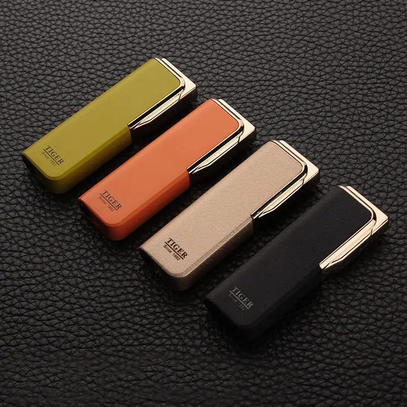 

Ultra-thin Portable Gas Lighter Metal Lighters Inflatable Windproof Lighter Refillable Cigarette Lighter Cigar Butane Lighters