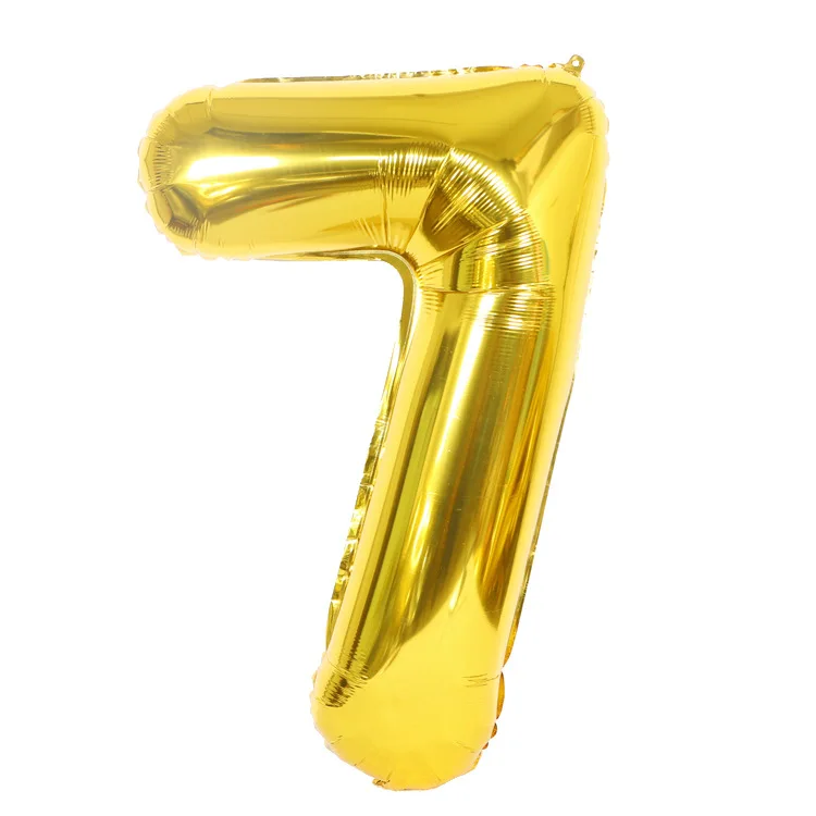 40 дюймов фольгированный шар с цифрами 32 дюйма воздушные гелиевые шары с цифрами С Днем Рождения украшения для детей и взрослых свадебные шары globos - Цвет: Gold 7