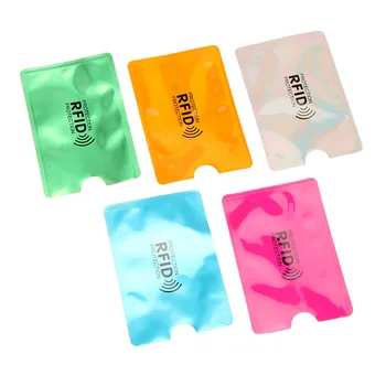 

5Pcs Anti Rfid NFC Wallet Blocking Reader Lock Bank Card Holder Id Bank Card Case Protection Metal Credit Card Holder Aluminium