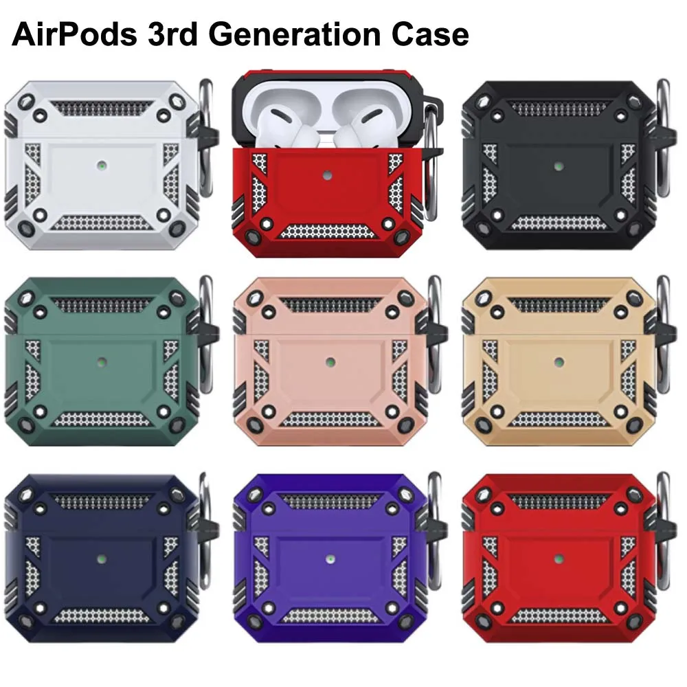 KIQ Armor AirPods Case Cover Hard Protective Cover w/ Keychain for