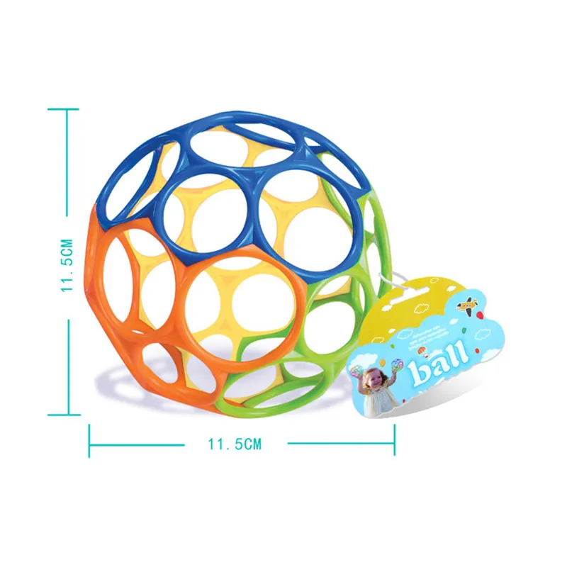 Мягкие красочные игрушки с шариками ручная погремушка развивающие игрушки сенсорные укусы пойманные руки Oball мяч для обучения ребенка захватывающий подарок для ребенка - Цвет: Colorful Ball