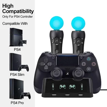 

2020 Newest PS4 PS Move VR PSVR Joystick Gamepad Charger Stand Controller Charging Dock for PS VR Move PS 4 Games Accessories