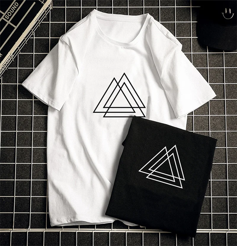 

Hot Sell Men Summer T-shirt Printed Short Sleeve Oversize Boyfriend Loose Casual Shirts Male Fashion Black Whtie Jacket Tees