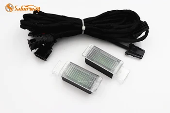 

2 Pcs of LED Footwell Light Footsteps Space Lamp & Cable For Golf 7 MK7 Passat 3G B8 5GG947409 5GG 947 409 5G0947409 5G0 947 409