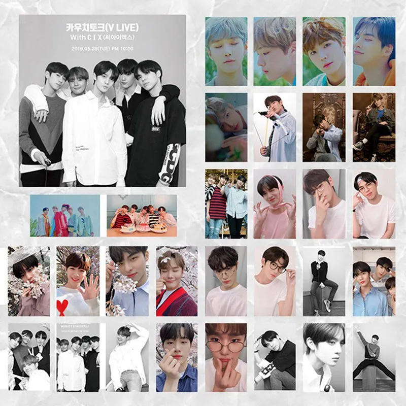 30 шт. Kpop CIX HELLO Chapter 1 Stranger Стикеры для фотокарточек Jin Young Photo Stikcy Card BX открытка поздравительная открытка LOMO Card
