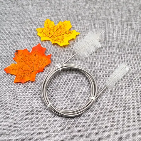 Steel Pipe Nylon Flexible Spring Cleaning Brush Aquarium Water Filter Air Tube Double Ended Hose Fish Tank Brush