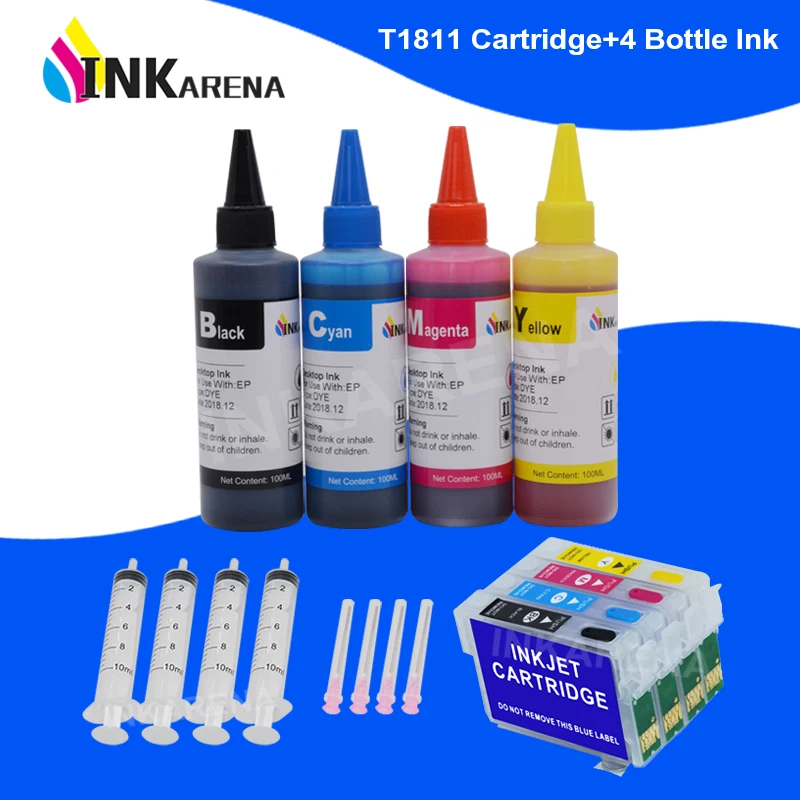 Чернильный картридж для принтера INKARENA T18 18XL T18XL + чернила 400 мл принтеров Epson Expression
