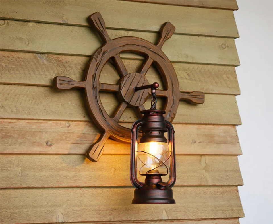 Nordic Retro LED Solid Wood Wall Lights Modern Industry Bar Cafe Decoration Lamp Wall Aisle Corridor Lamp Bedroom Light Fixtures