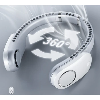 

2020 USB Rechargeable 2 in 1 Air Cooler Mini Electric Air Conditioner Portable Sport Outdoor Hanging Dual Wind Head Neck Cooling