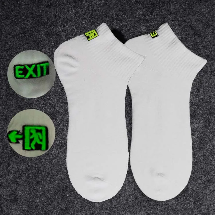 Простые унисекс Женские Мужские носки светящиеся флуоресцентные однотонные черные белые принт забавные буквы удобные и дышащие носки Harajuku - Цвет: 5
