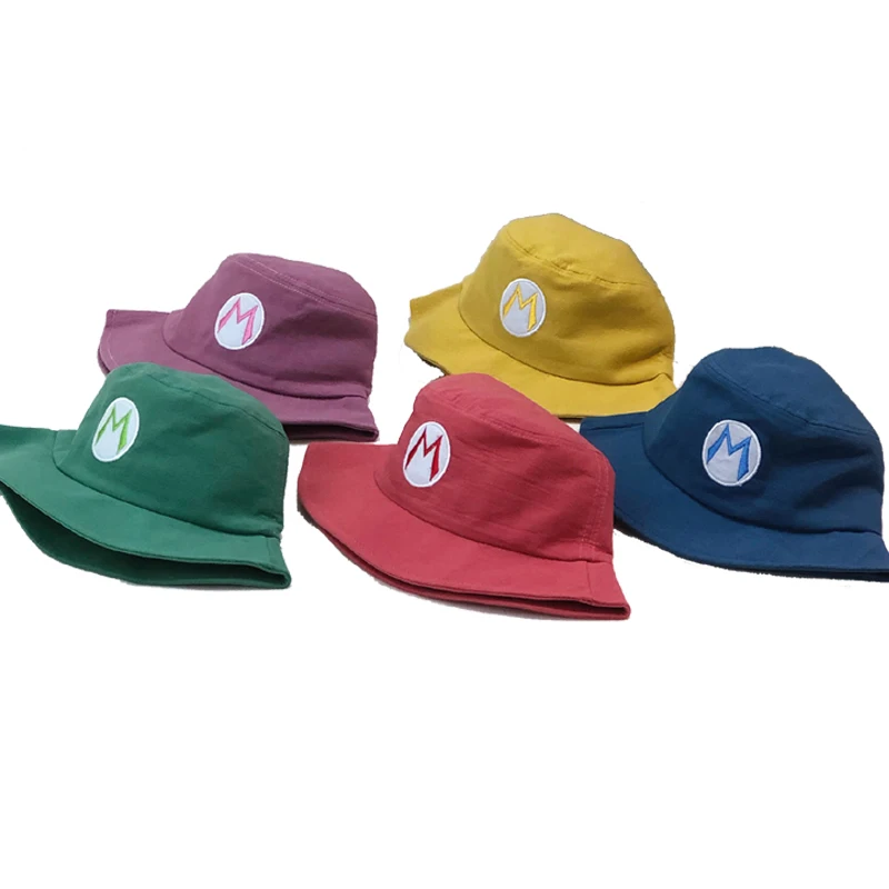 

Summer Super Mario Odyssey Bucket Hats Outdoor Travel Sunscreen Cap for Children Kids